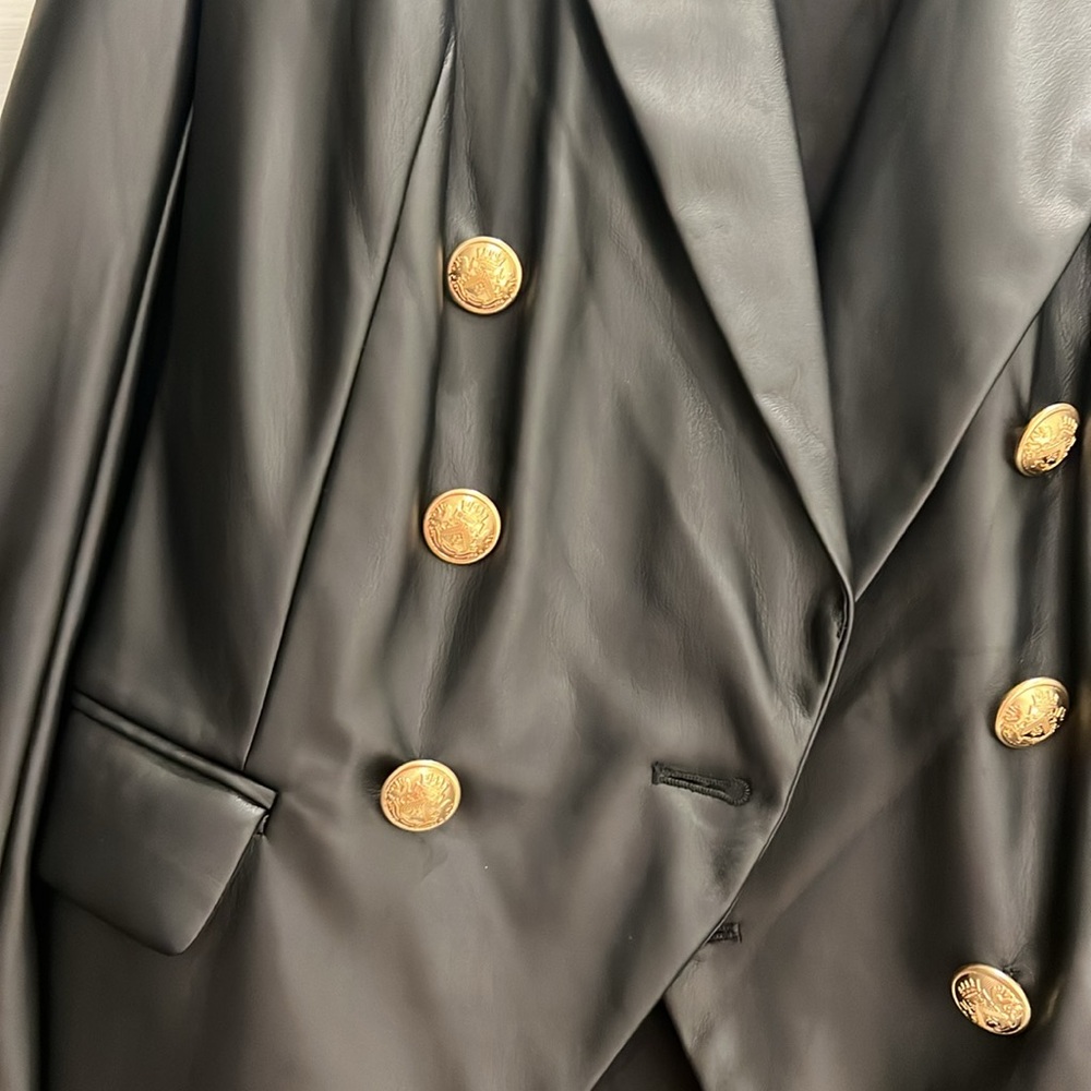NWOT Express faux leather blazer - Picture 2 of 3